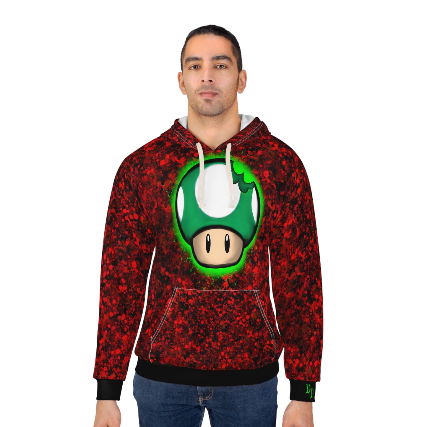 One-up Splatter Mushroom - Hoodie (AOP)