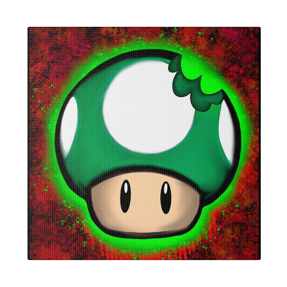 One-Up Splatter Mushroom - Canvas Print – Deranged Designs